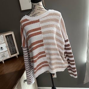 Thick striped sweater